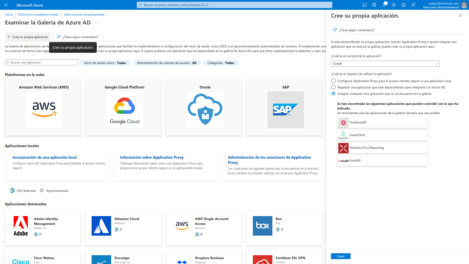 Create your own application
